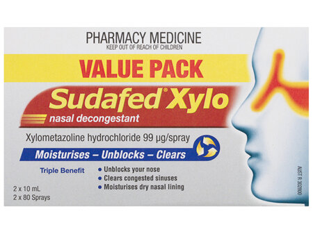 Sudafed Xylo Nasal Decongestant Spray Value Pack 2 x 10mL