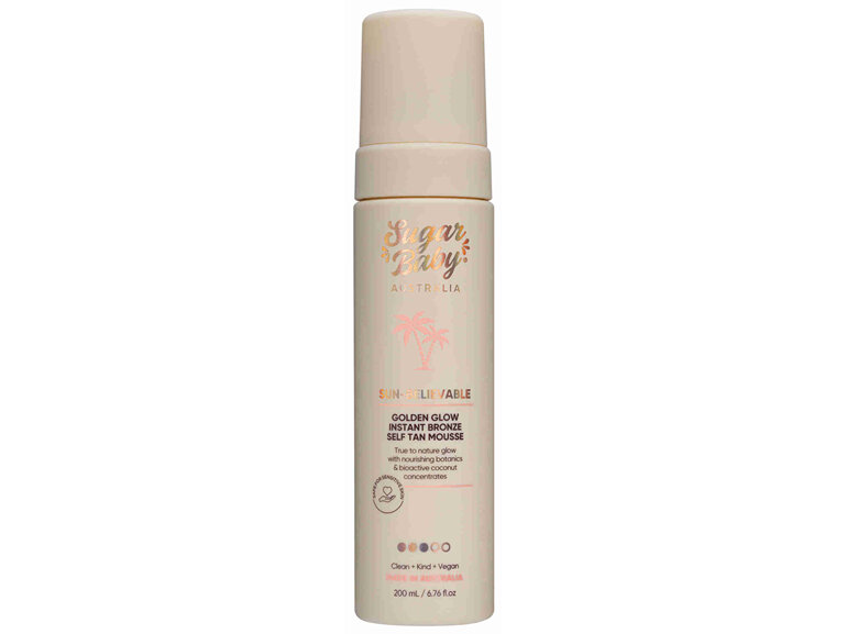 SugarBaby SUN-BELIEVABLE Golden Glow Instant Bronze Self Tanning Mousse 