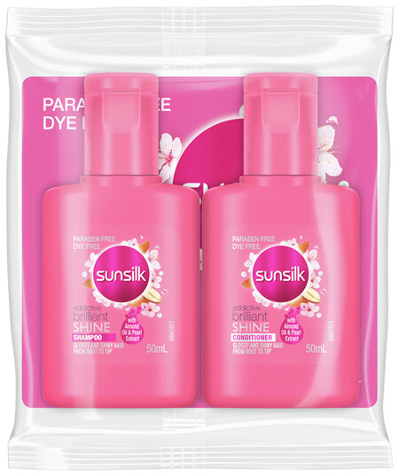 Sunsilk  Shampoo & Conditioner  Addictive Brilliant Shine  2 pack 100ml