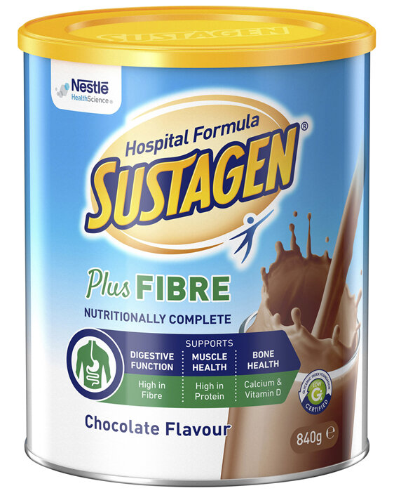 Sustagen Hospital Active + Fibre Chocolate 840g