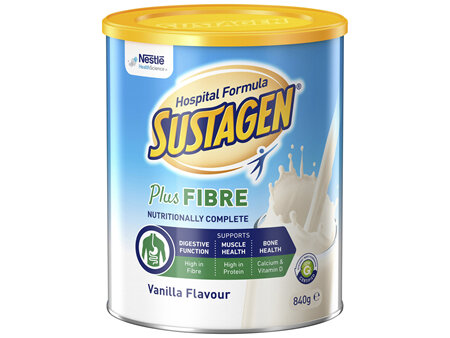 SUSTAGEN® Hospital Formula Plus Fibre Vanilla 840g Powder Nutritional Supplement