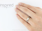 Swete 18kt white gold princess cut diamond modern diamond ring