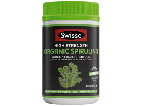 Swisse High Strength Organic Spirulina 200 Tablets