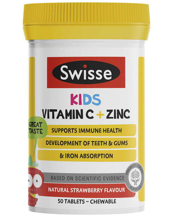 Swisse Kids Vitamin C + Zinc 50 tablets