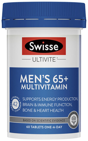 Swisse Mens 65+ Ultivite Multivitamin 60 Tablets