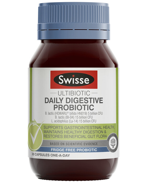 Swisse UltiBiotic Digestive Probiotic 30 Capsules