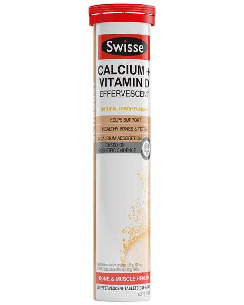 Swisse Ultiboost Calcium + Vitamin D Effervescent 60 tablets