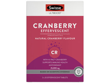 Swisse Ultiboost Cranberry Effervescent 60 tablets
