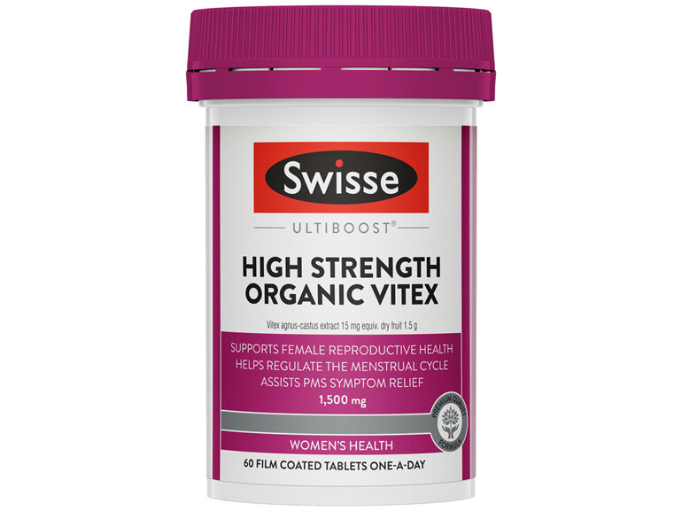 Swisse Ultiboost High Strength Organic Vitex 1500mg 60 Tablets
