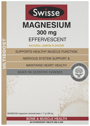 Swisse Ultiboost Magnesium 300Mg Effervescent 60 tablets