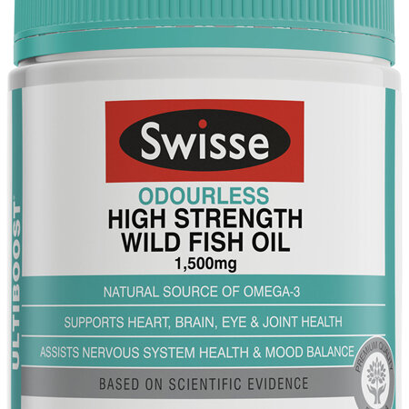 Swisse Ultiboost Odourless High Strength Wild Fish Oil 1500mg 200 Pack