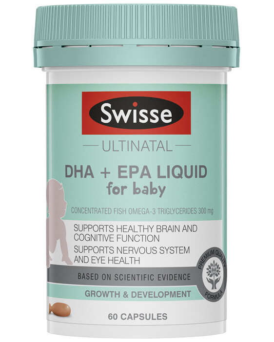 Swisse Ultinatal DHA + EPA Liquid for Baby 60 Capsules