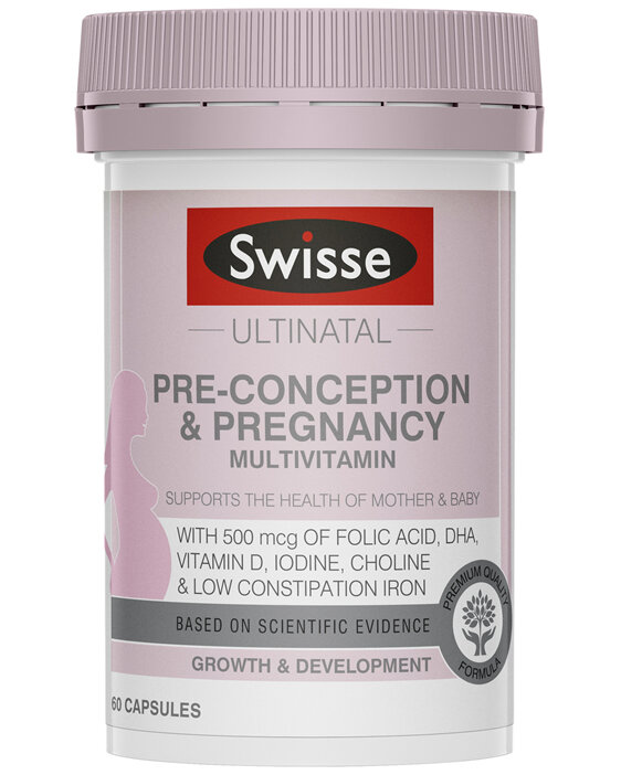 Swisse Ultinatal Pre-Conception & Pregnancy Multivitamin 60 Capsules