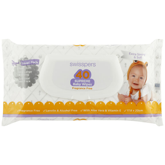 Swisspers Baby Wipes 40 Pack