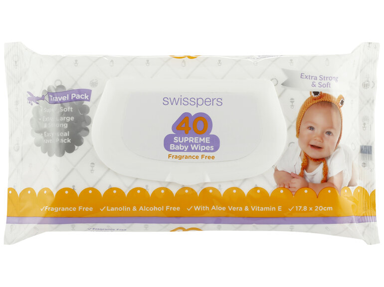 Swisspers Baby Wipes 40 Pack