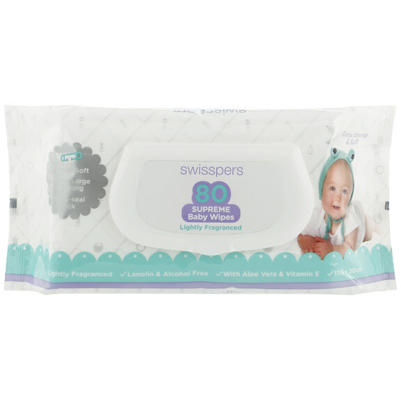 Swisspers Baby Wipes 80 Pack