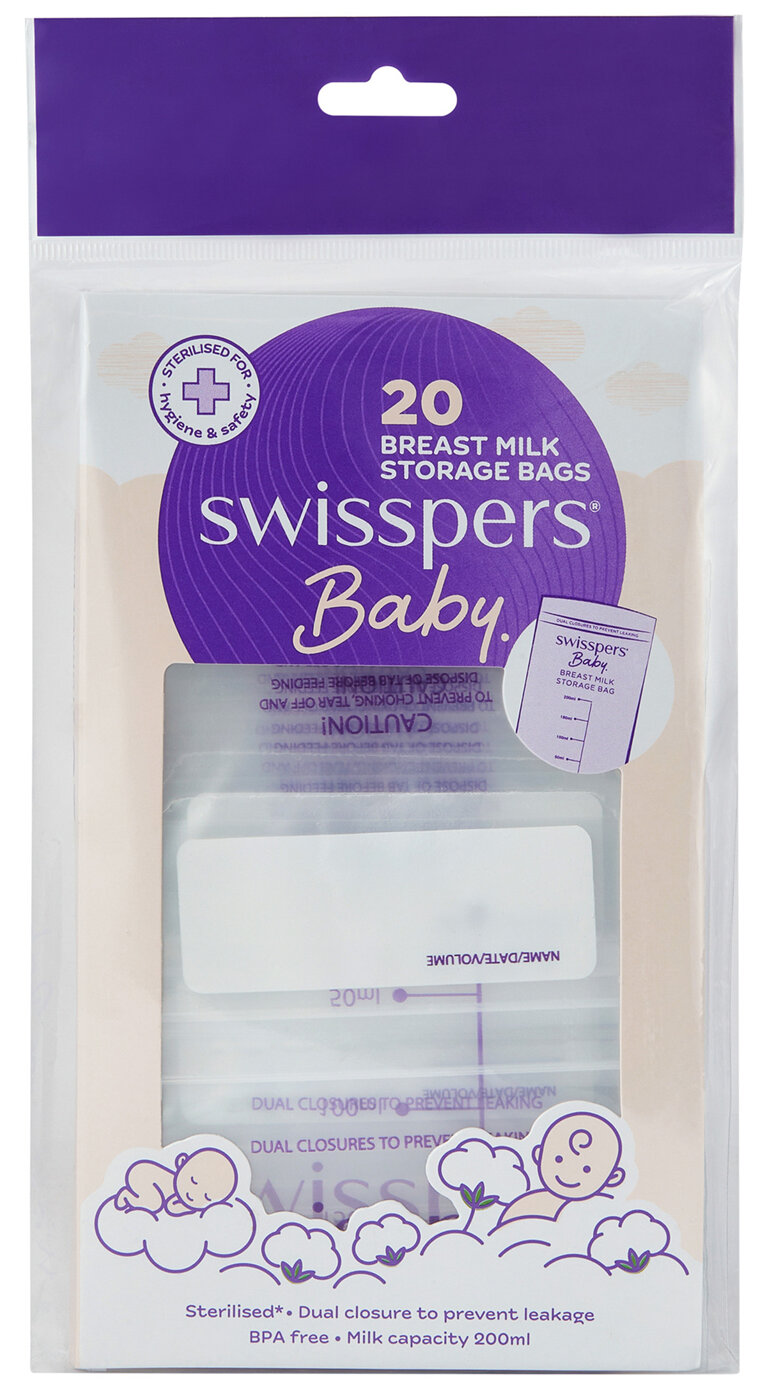 Swisspers Breast Milk Storage Bags 20 pack