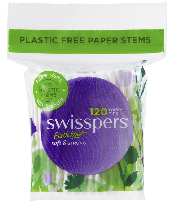 Swisspers Cotton Tips Paper Stems 120pk