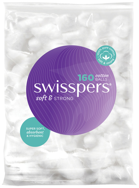 Swisspers Cotton Wool Balls 160 pack