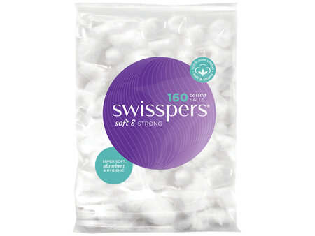 Swisspers Cotton Wool Balls 160 pack