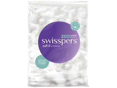 Swisspers Cotton Wool Balls 200 pack