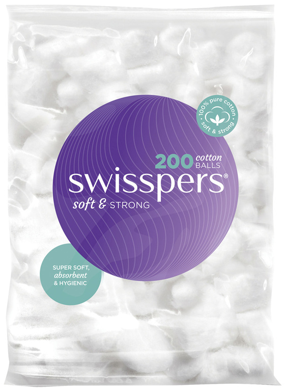 Swisspers Cotton Wool Balls 200 pack