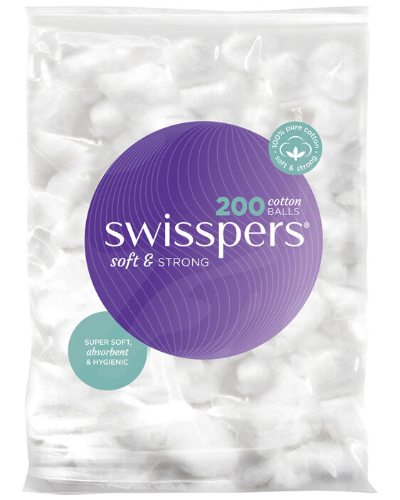 Swisspers Cotton Wool Balls 200 pack