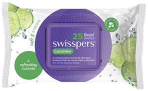 Swisspers Cucumber Facial Wipes 25 pack
