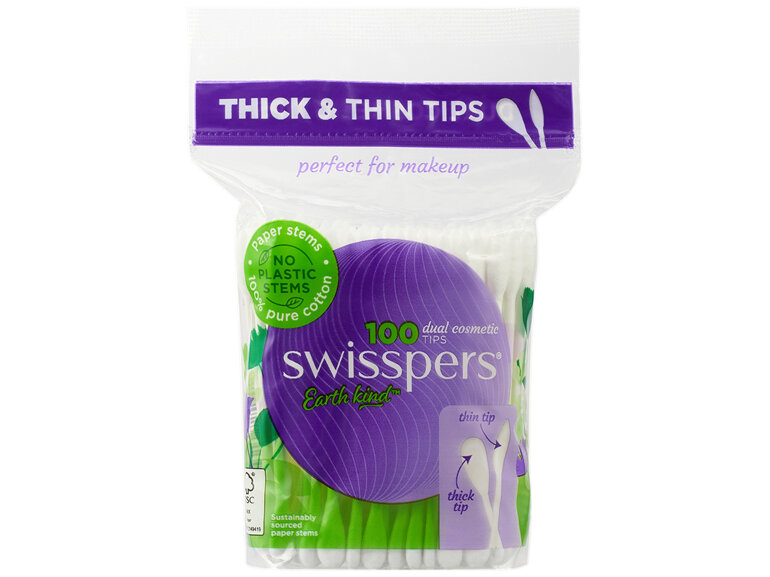 Swisspers Dual Cosmetic Tips Paper Stems 100 Pack