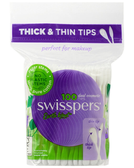 Swisspers Dual Cosmetic Tips Paper Stems 100 Pack