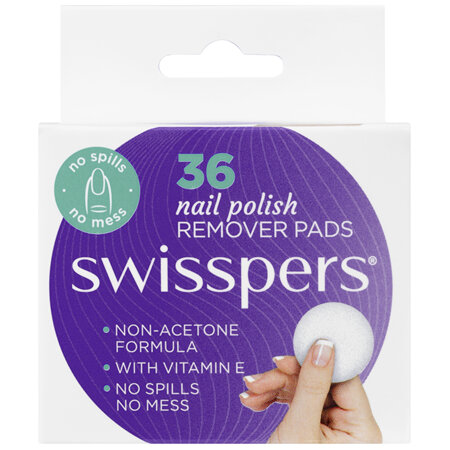 Swisspers Nail Polish Remover Pads 36 pack