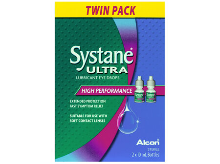 Systane Ultra High Performance Lubricant Eye Drops Twin Pack 2 x 10mL