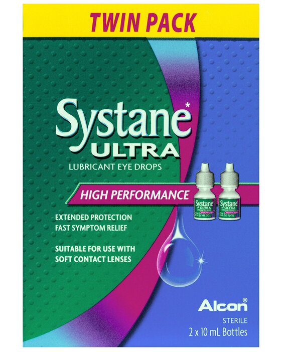Systane Ultra High Performance Lubricant Eye Drops Twin Pack 2 x 10mL