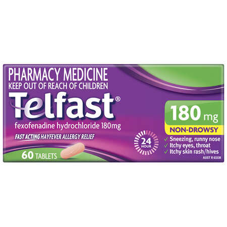 Telfast 180mg 60 Tablets