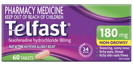 Telfast 180mg 60 Tablets