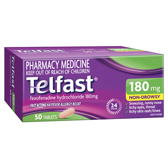 Telfast 180mg Tablets 50s