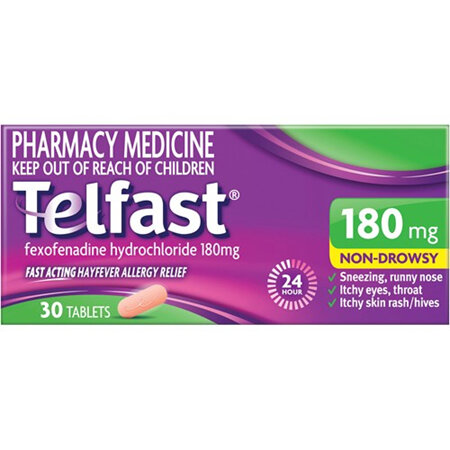 TELFAST Tablets 180mg 30s