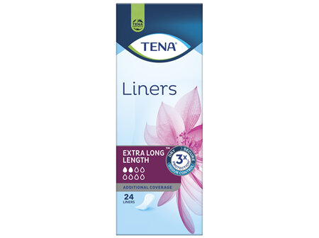 TENA Extra Long Length Liners 24 Pack