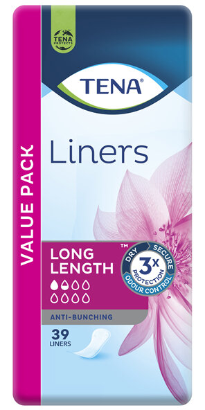 TENA Liners Long Length 39 Pack
