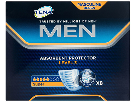 TENA Men Absorbent Protector Level 3 8 Pack