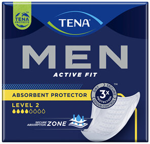 TENA Men Active Fit Absorbent Protector Level 2 Moderate 10 Pack