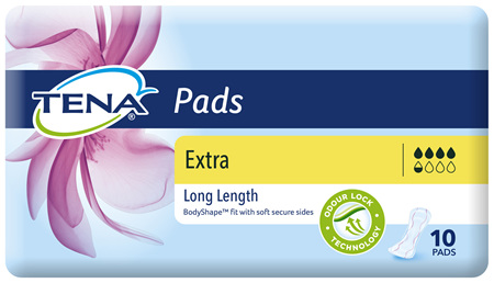 TENA Pads Extra Long Length 10 pack