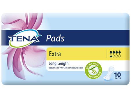 TENA Pads Extra Long Length 10 pack