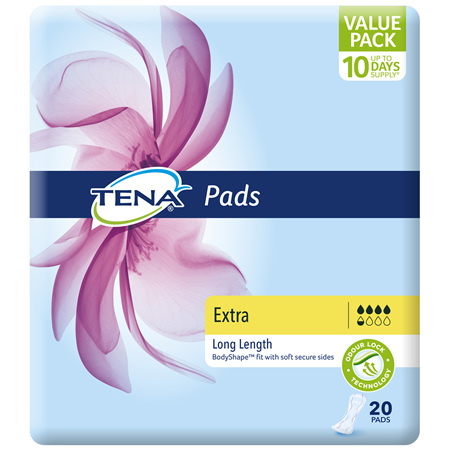TENA Pads Extra Long Length 20 pack