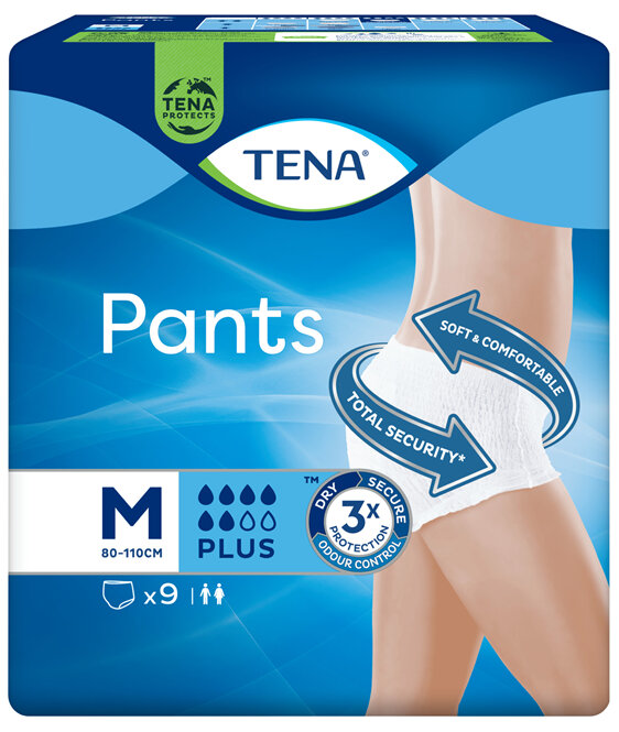 TENA Pants Plus Medium (M) 9 Pack