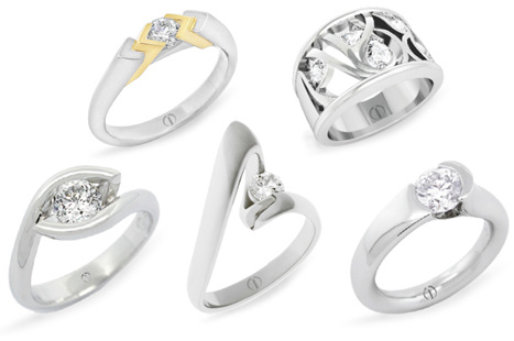 The Inspired Collection contemporary diamond engagement rings