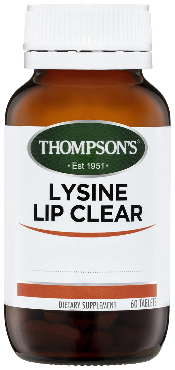 Thompson's Lysine Lip Clear 60 tabs Unichem Waiuku Medical Pharmacy Shop