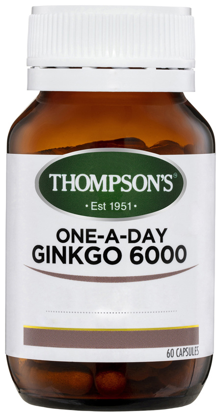 Thompson's One-A-Day Ginkgo Biloba 6000mg 60 Capsules