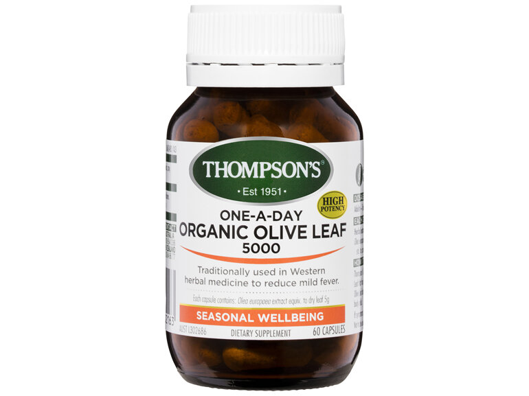 Thompson's One-A-Day Organic Olive Leaf 5000 Capsules 60 Pack