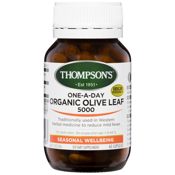 Thompson's One-A-Day Organic Olive Leaf 5000 Capsules 60 Pack